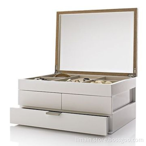 Wooden Jewelry Box with 14.5-inch Width